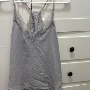 Love stitch Gray Lace Trim Cami Top